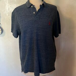 Polo Ralph Lauren Heathered Navy Custom Fit men’s short sleeve shirt Size Large